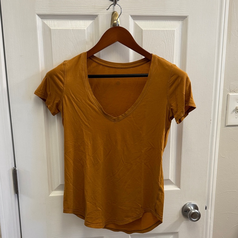 lululemon athletica Deep V-Neck Tee - Warm Brown